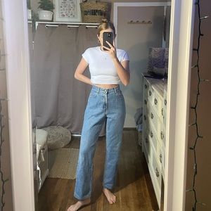 Vintage Calvin Klein classic denim high waisted straight leg jeans